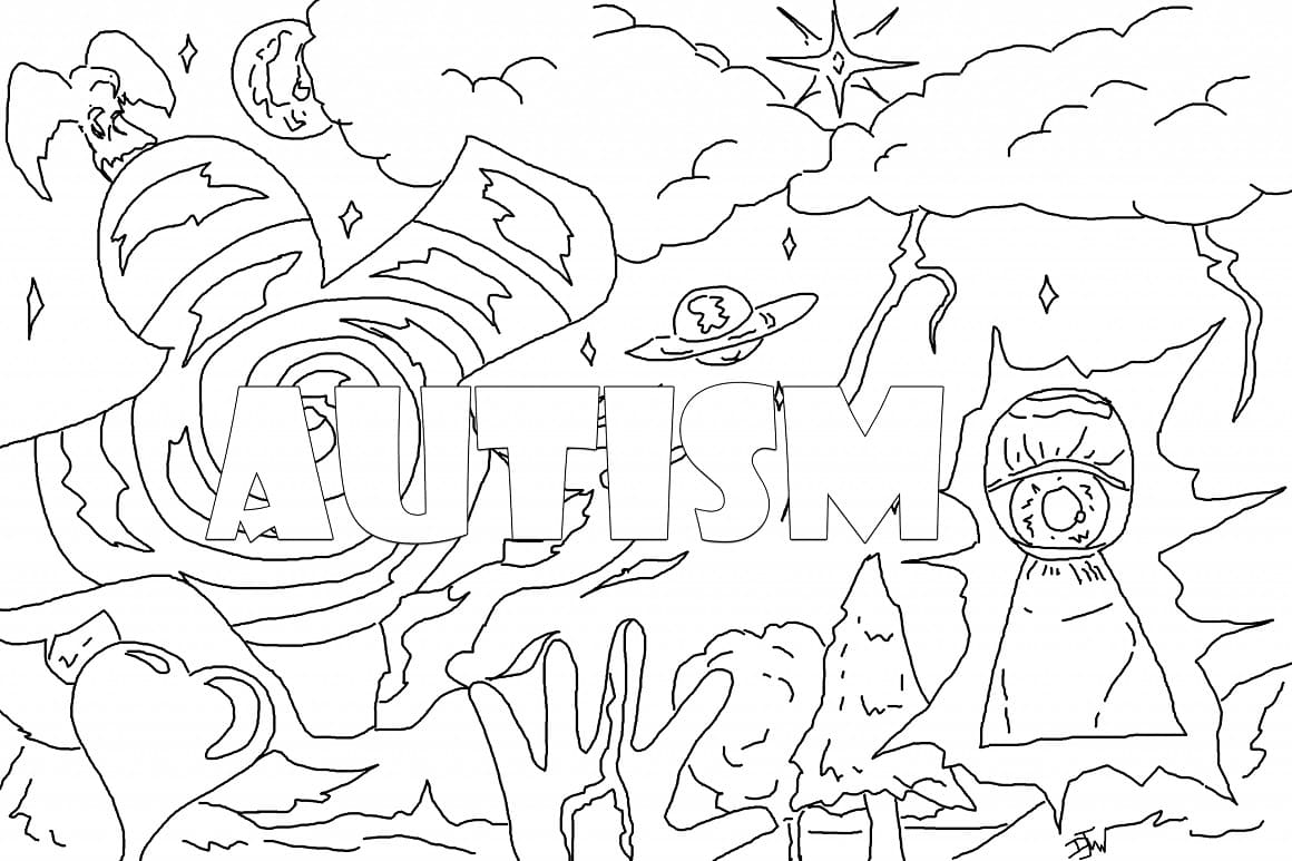 Free Ribbon Autism Awareness Coloring Page Free Printable Coloring