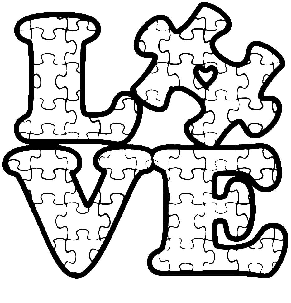 Autism Awareness Puzzle Pieces