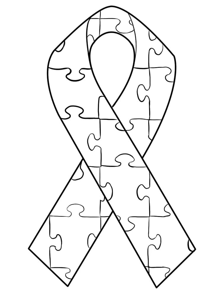 Autism Awareness Heart Puzzle Coloring Page - Free Printable Coloring