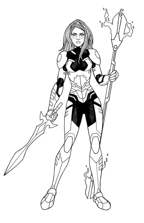 Awesome Gamora Coloring Page - Free Printable Coloring Pages for Kids