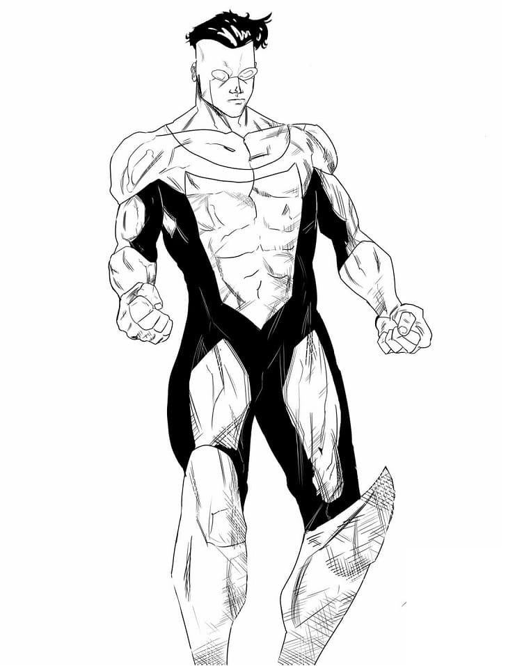 Awesome Invincible Coloring Page - Free Printable Coloring Pages for Kids