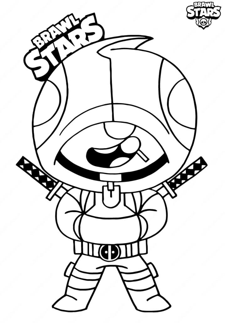 Awesome Leon Brawl Stars Coloring Page Free Printable Coloring Pages For Kids - leon brawl stars coloring pages