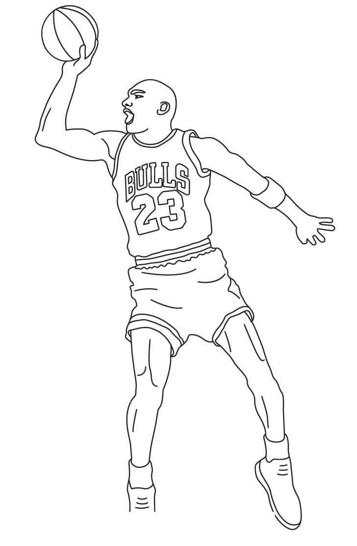 Young Michael Jordan Coloring Page Free Printable Coloring Pages for Kids