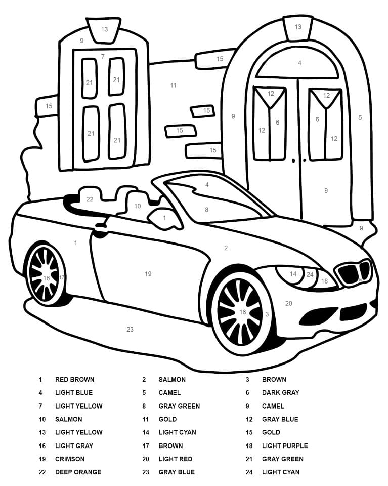 BMW Car Color by Number