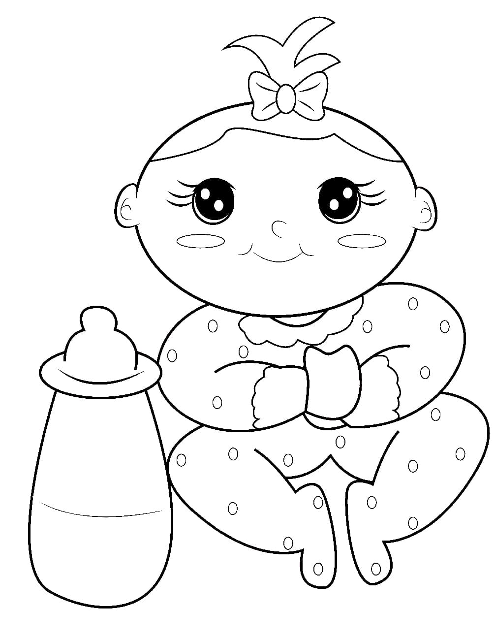 Baby Girls Coloring Page Baby Girls Coloring Page