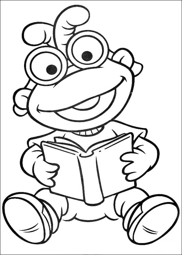 Baby Miss Piggy And Kermit From Muppet Babies Coloring Page Free Printable Coloring Pages For Kids