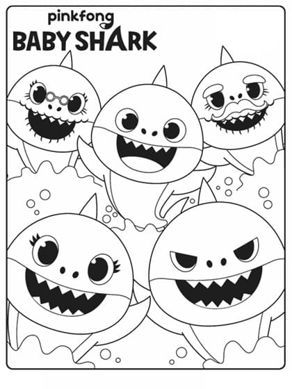 Baby Shark and Pinkfong Coloring Page - Free Printable Coloring Pages ...