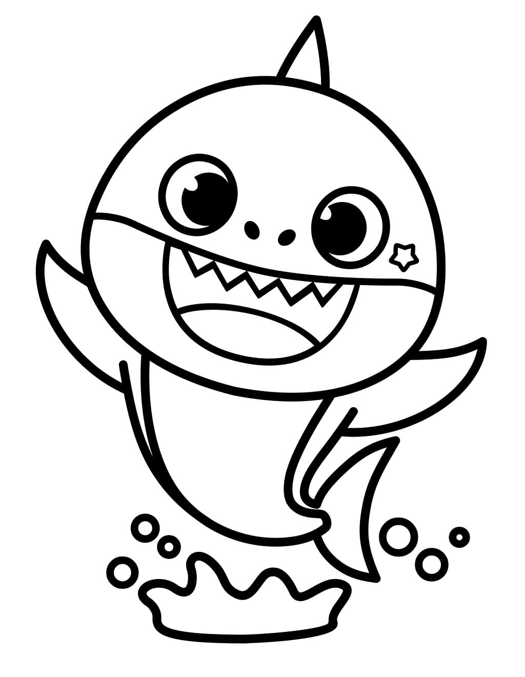 Baby Shark Jumps Coloring Page   Free Printable Coloring Pages for ...