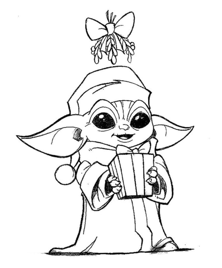 Baby Yoda and Gift