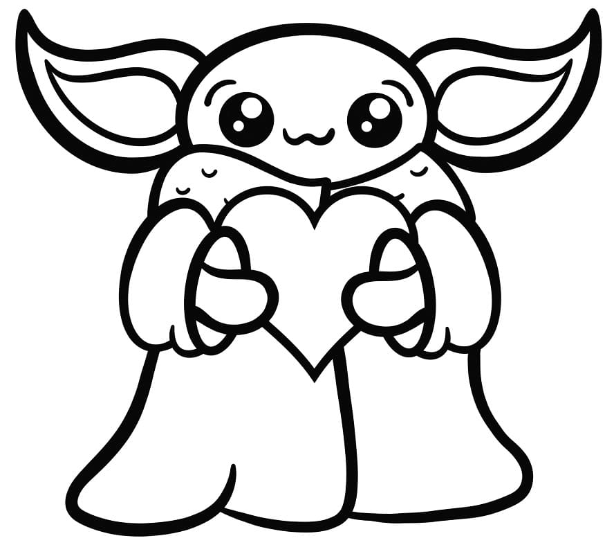 Baby Yoda with Heart