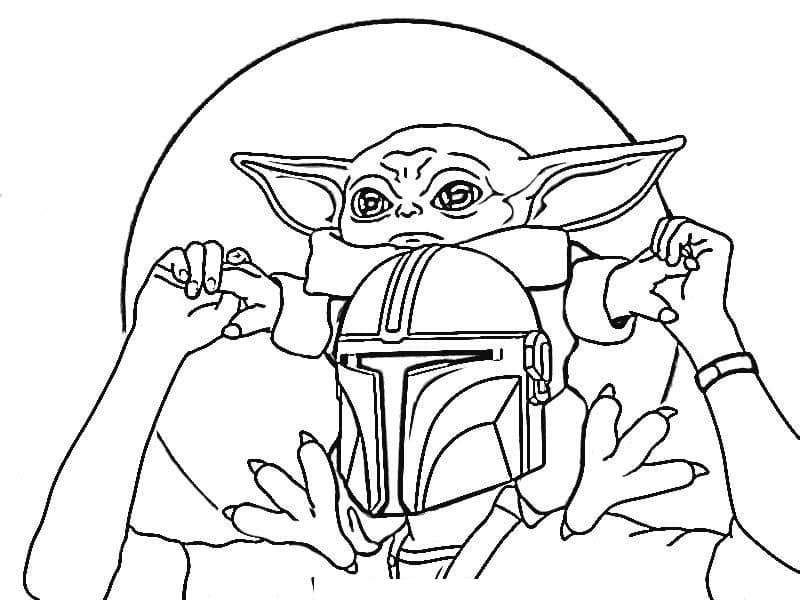 Baby Yoda with Mandalorian