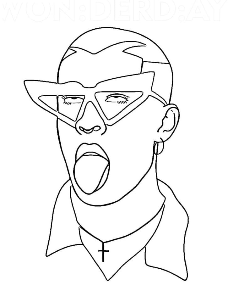Coloring Pages Bad Bunny Coloring Book / Christmas Bad Bunny Coloring