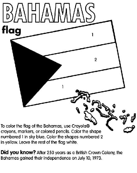 Bahamas Flag and Map