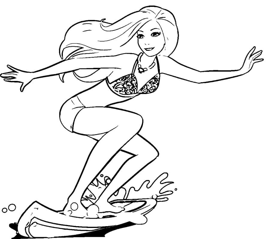 Barbie Surfing