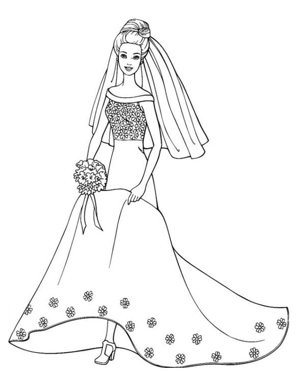 Barbie on Wedding Dress