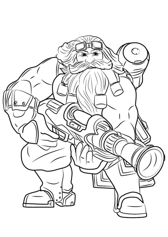 Barik from Paladins Coloring Page - Free Printable Coloring Pages for Kids