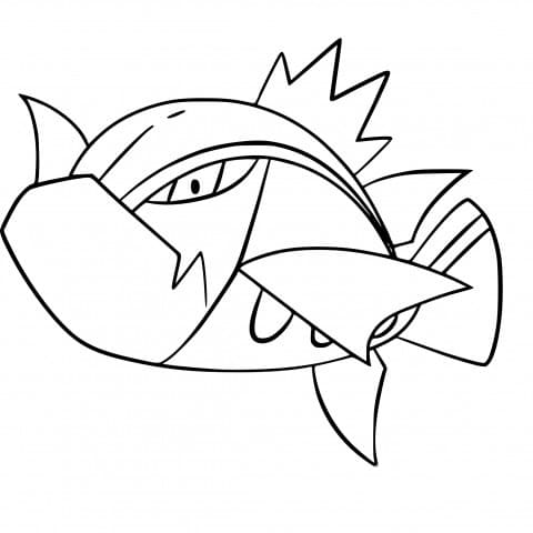 basculin coloring page pdf pokemon