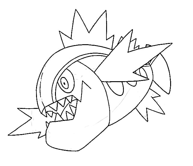 basculin coloring page online pokemon