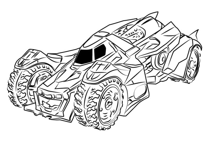 batman s car coloring page free printable coloring pages - batmobile