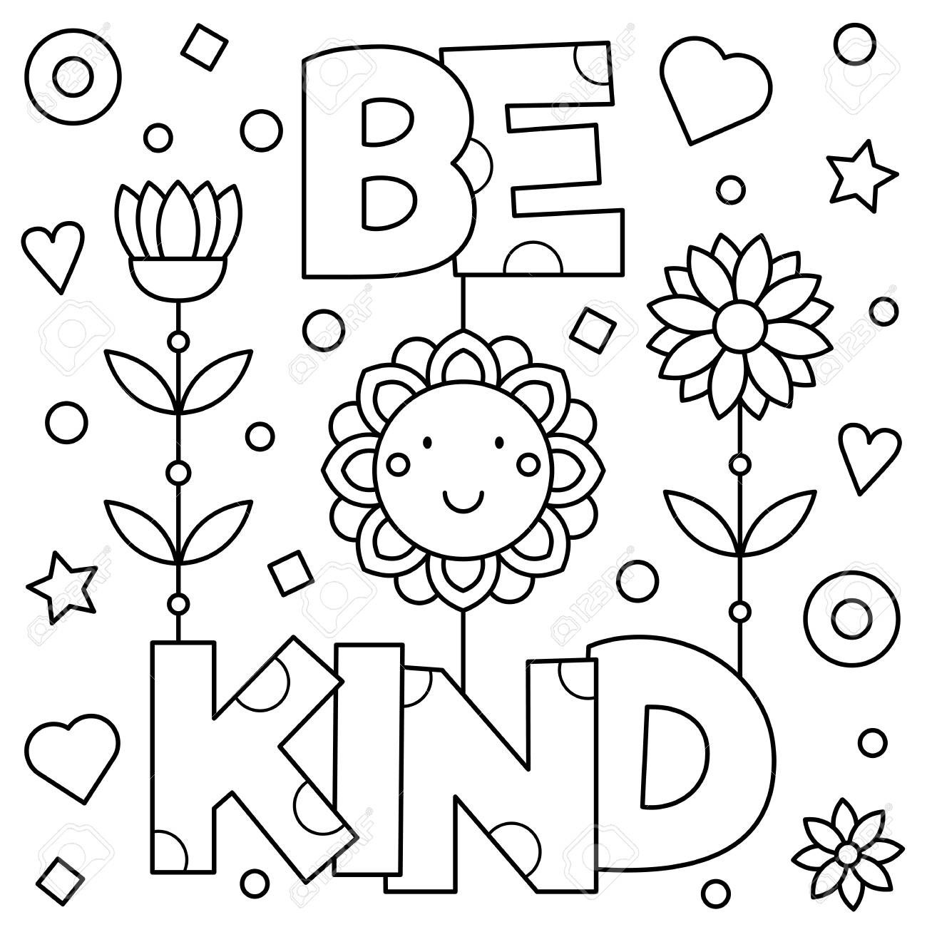 Be Kind Coloring Page   Free Printable Coloring Pages for Kids