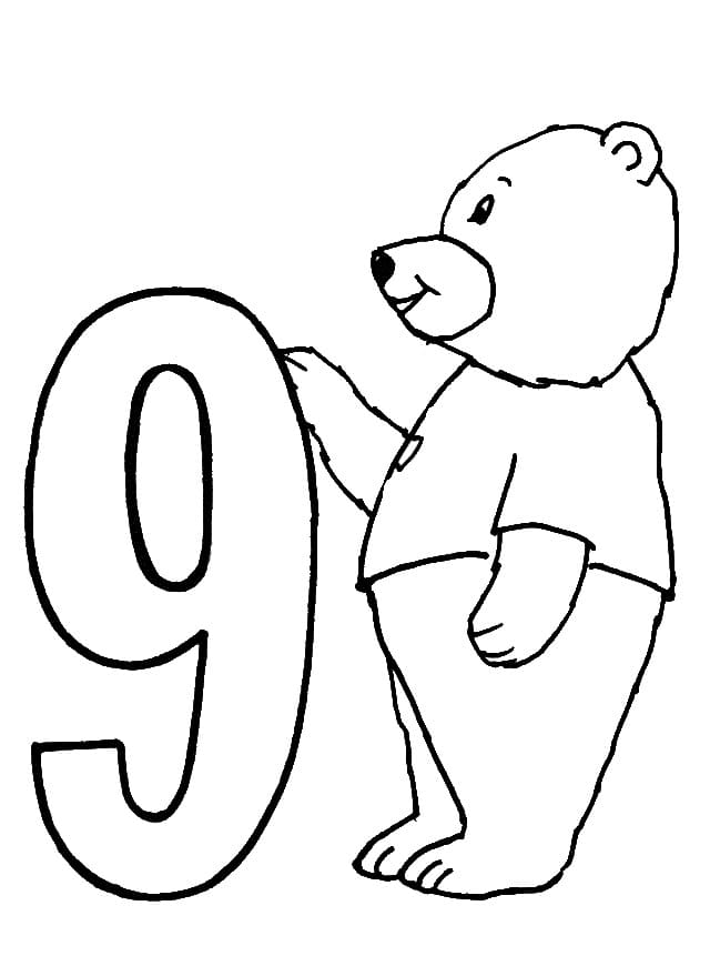 Bear and Number 9
