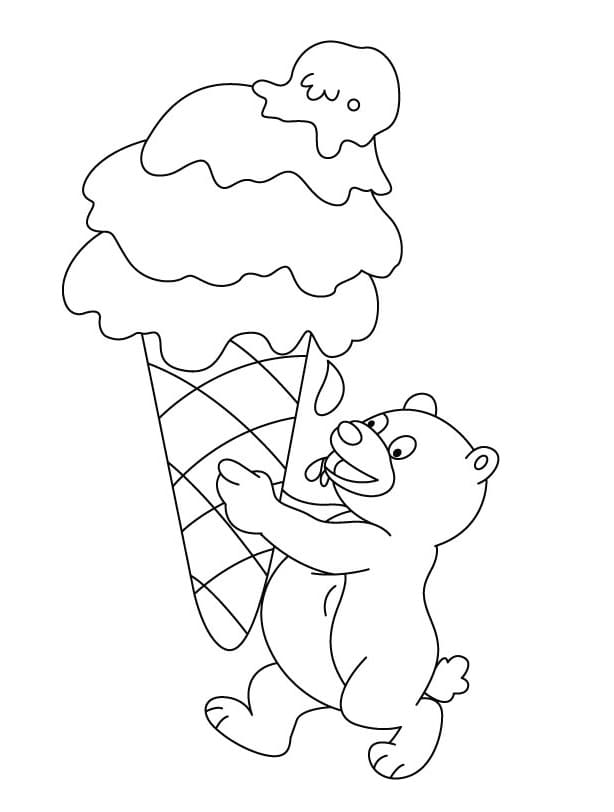 Bear with Big Ice Cream