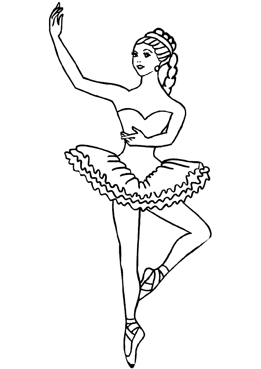 Beautiful Ballerina Coloring Page   Free Printable Coloring Pages ...