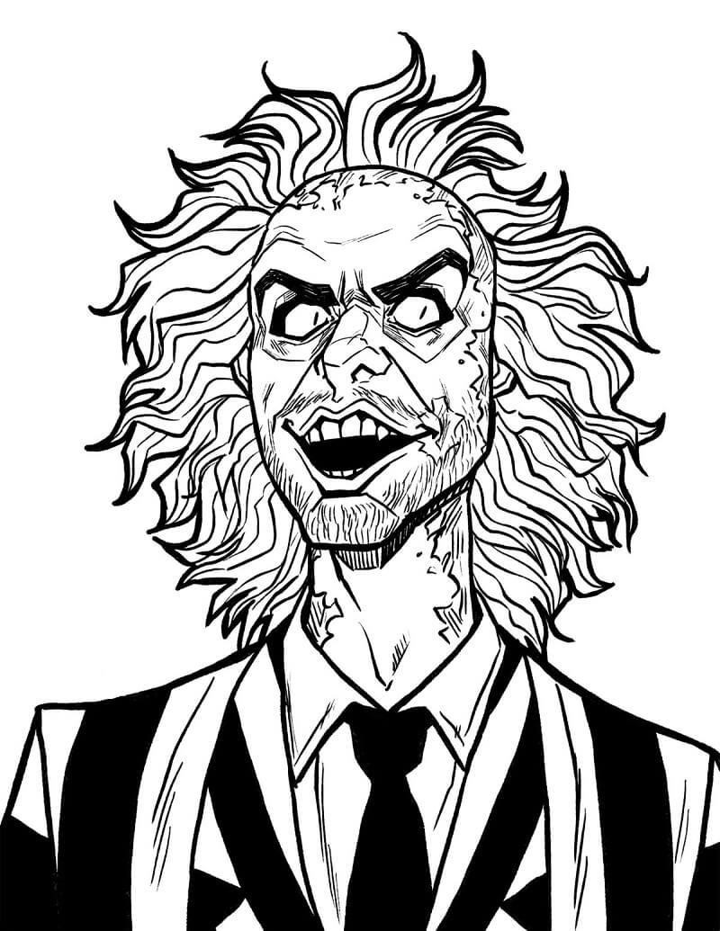 Beetlejuice Movie Coloring Pages / Set of 4 beautifully designed