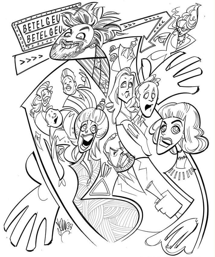Beetlejuice 4 Coloring Page - Free Printable Coloring Pages for Kids