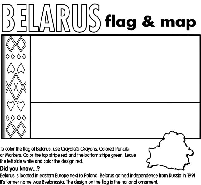 Belarus Flag and Map