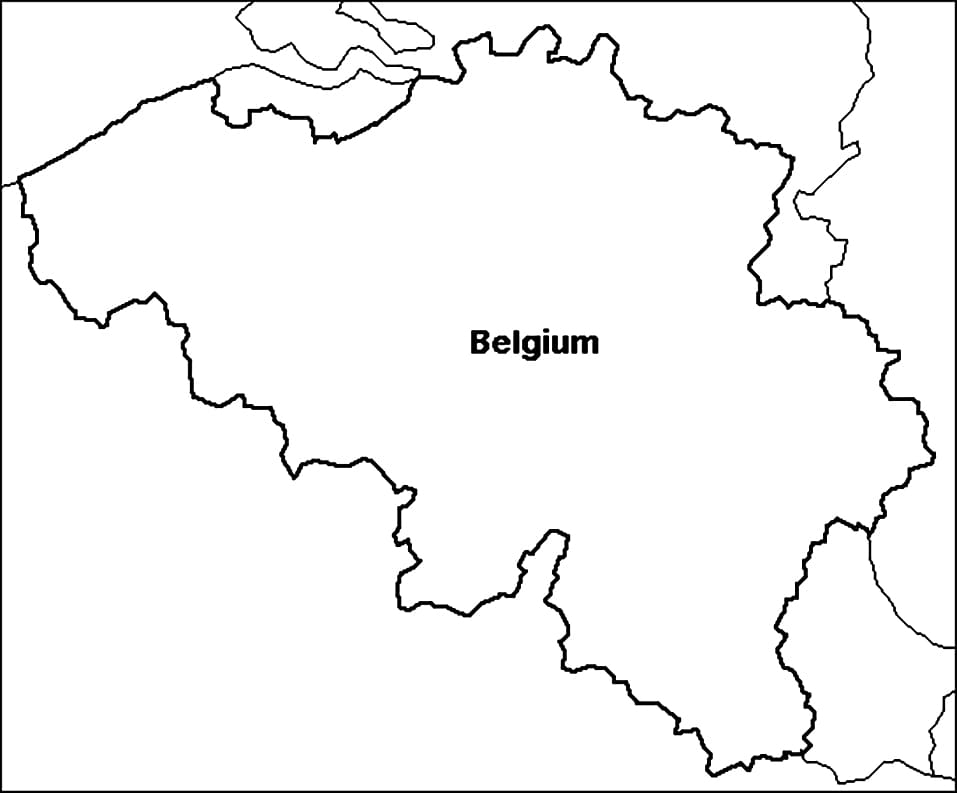 Belgium Map Outline
