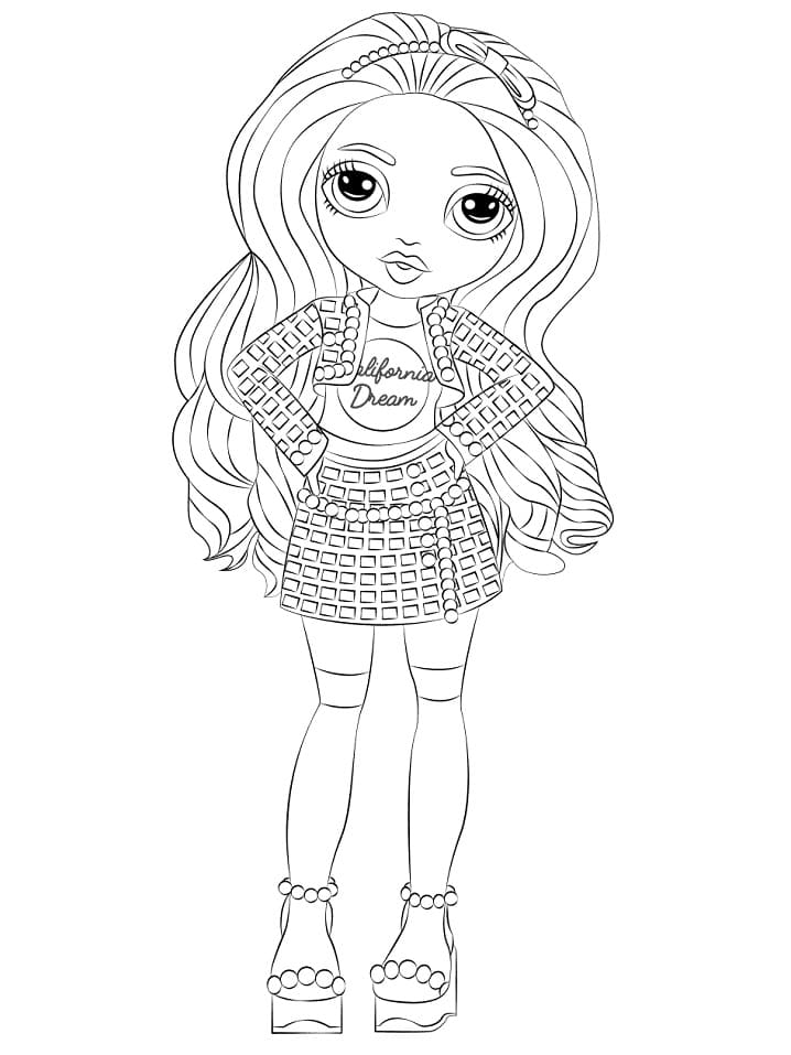 Rainbow High Coloring Pages Bella A9B
