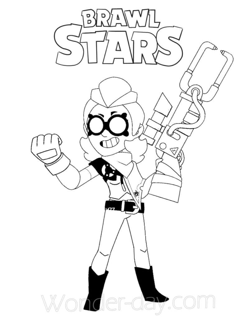 Squeak Brawl Stars Coloring Page - Free Printable Coloring Pages for Kids
