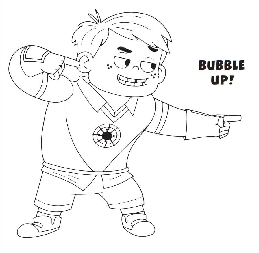 benny bubbles from hero elementary coloring page free printable coloring pages for kids