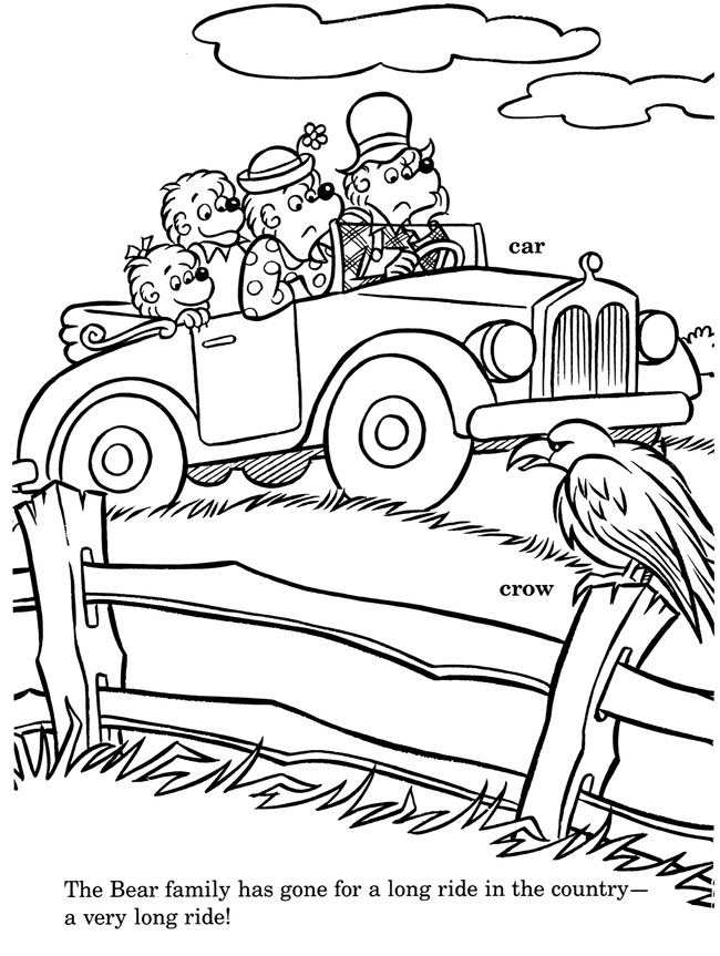 berenstain bears coloring pages for kids