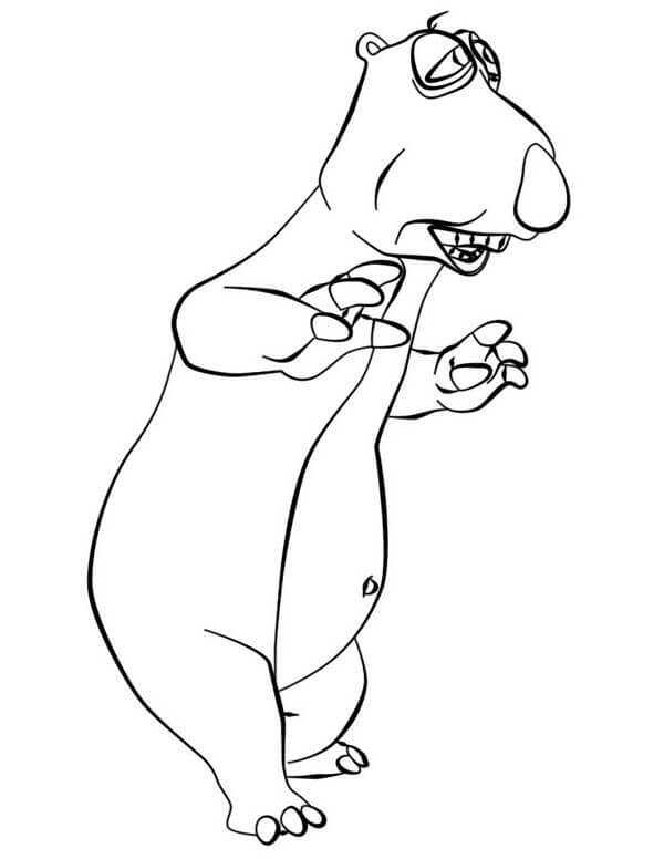 Bernard Bear 2 Coloring Page - Free Printable Coloring Pages for Kids