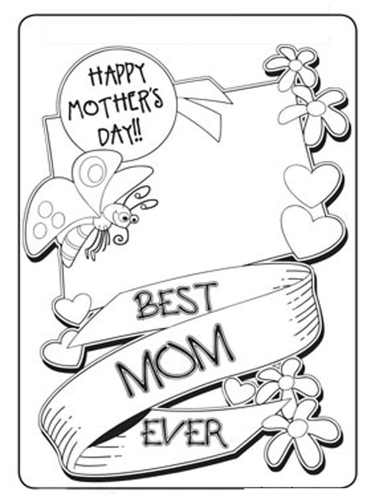 Best Mom Ever Coloring Page - Free Printable Coloring Pages For Kids