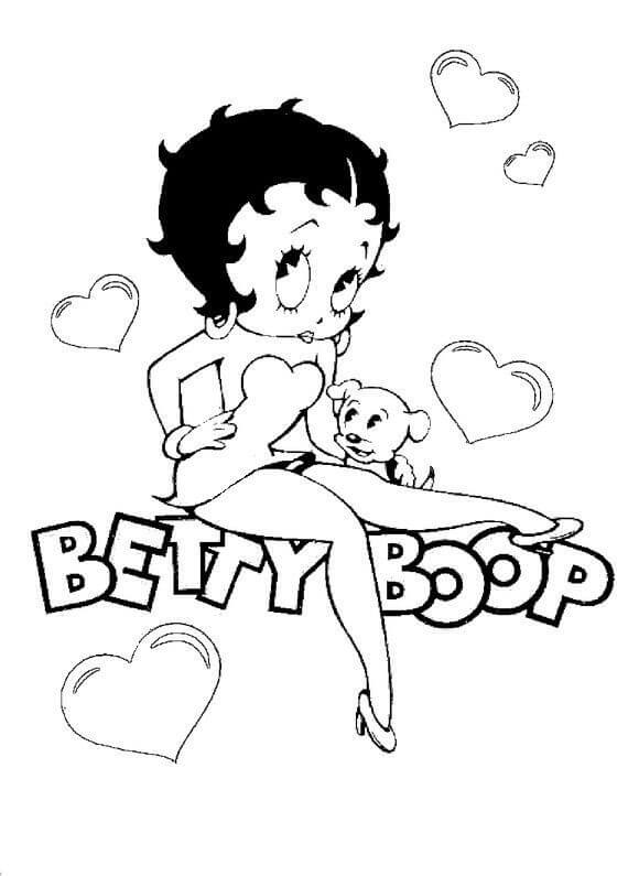 Betty Boop Coloring Page - Free Printable Coloring Pages for Kids