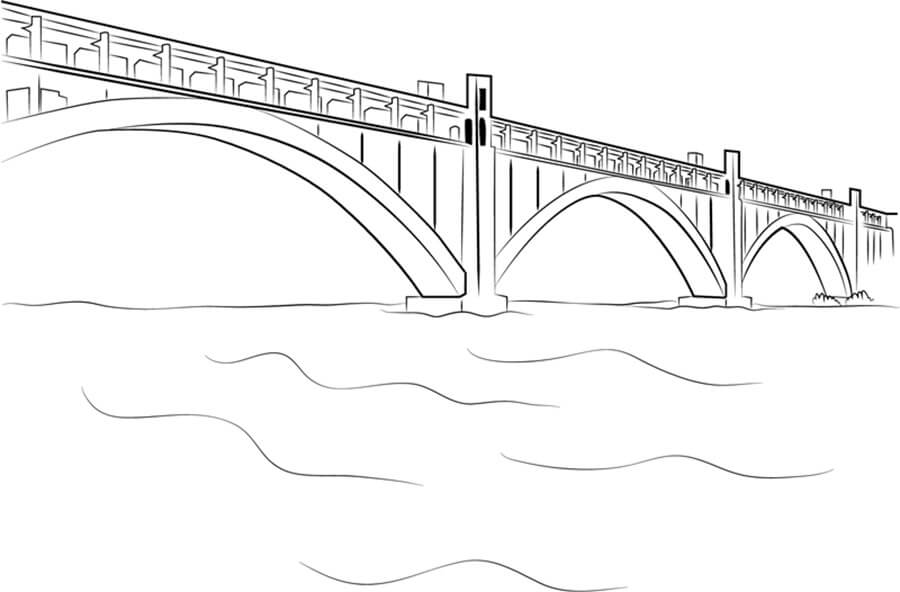 Bridge Coloring Pages Bridge5 Sketch Coloring Page