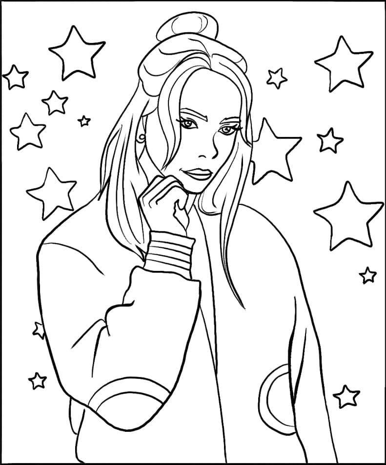 Lovely Billie Eilish Coloring Page Free Printable Coloring Pages - PDMREA