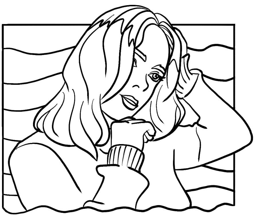 Download Billie Eilish S Face Coloring Page Free Printable Coloring Pages For Kids