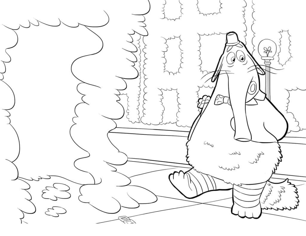 Inside Out Coloring Page Bing Bong
