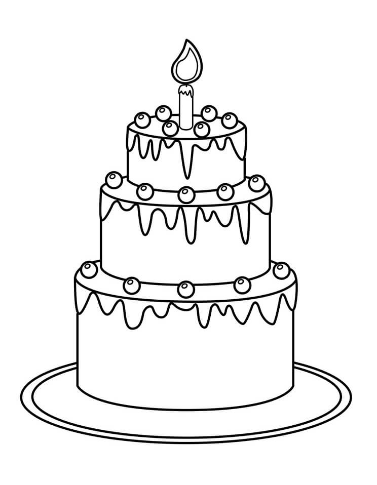 Wedding Cake Isolated Coloring Page for Kids Stock Vector - Illustration of  colour, silhouette: 258132049