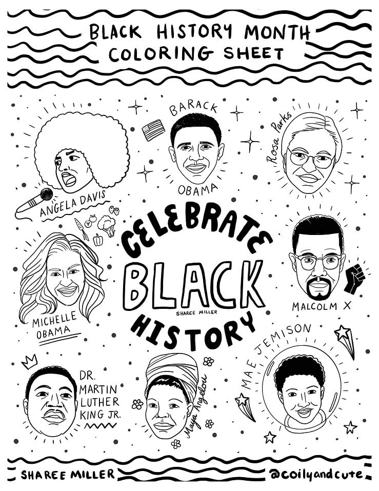 february black history month coloring pages