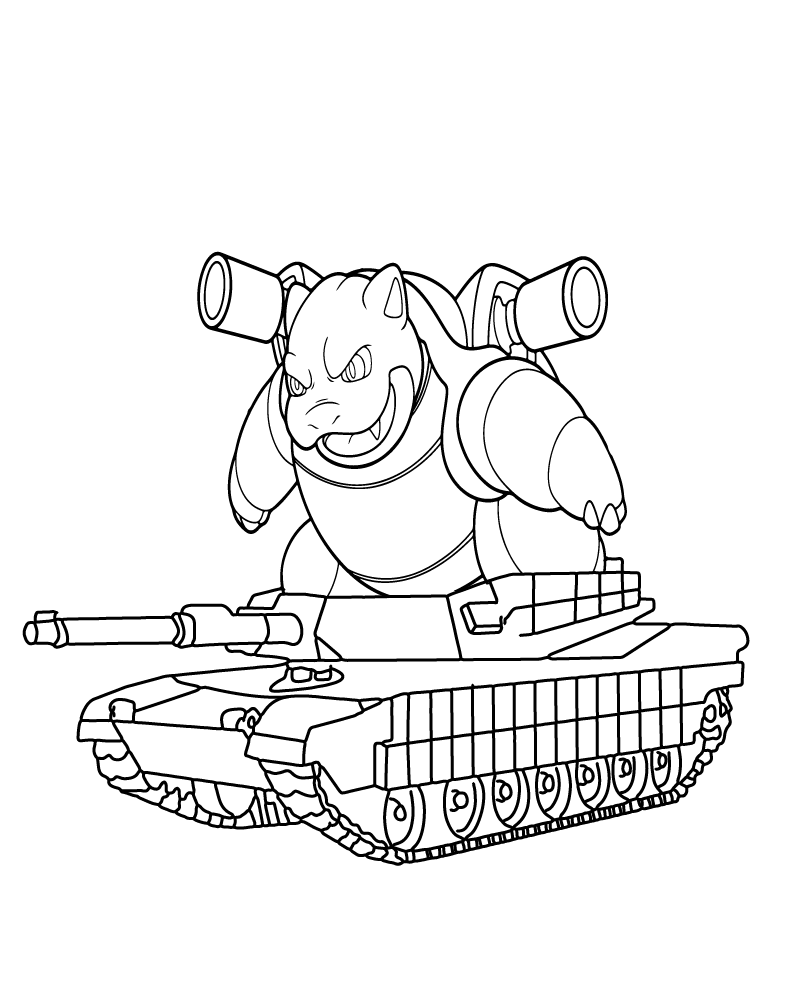 Blastoise coloring page-06