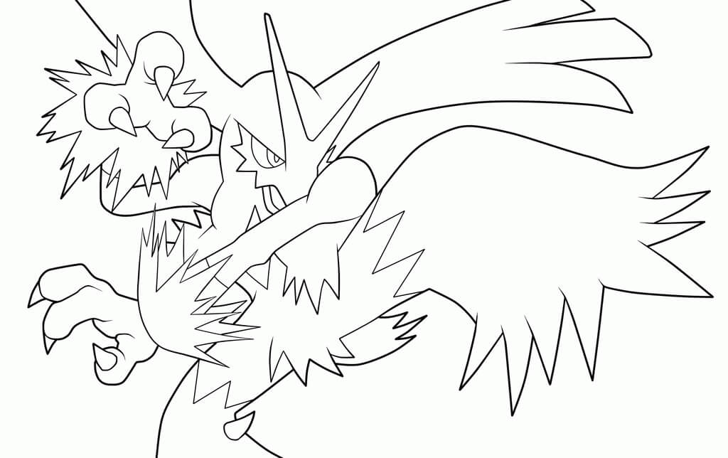 Strong Blaziken Coloring Page - Free Printable Coloring Pages for Kids