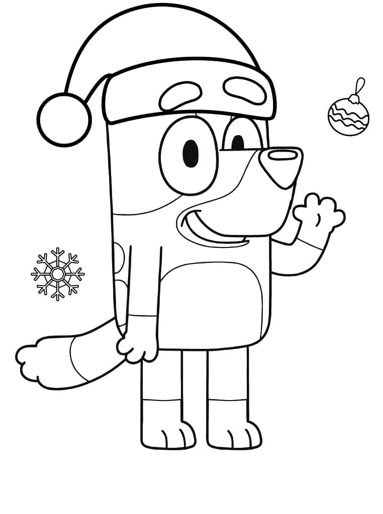 Bluey Merry Christmas Coloring Page Free Printable Coloring Pages for