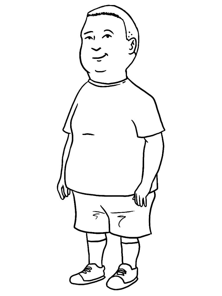 Bobby Hill coloring page. 