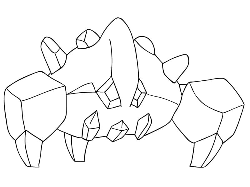 boldore coloring page in black and white pokemon