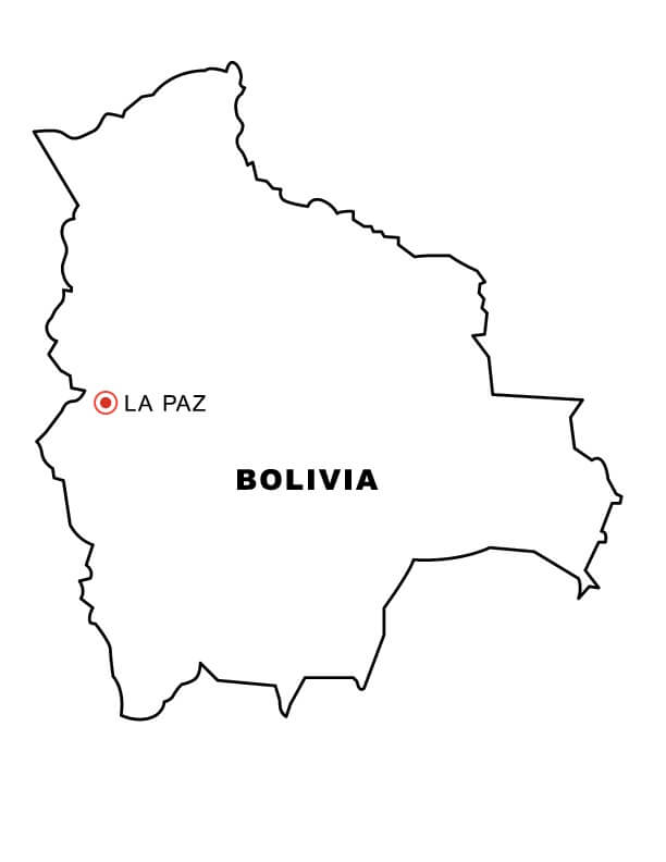 Bolivia Map Coloring Page - Free Printable Coloring Pages for Kids
